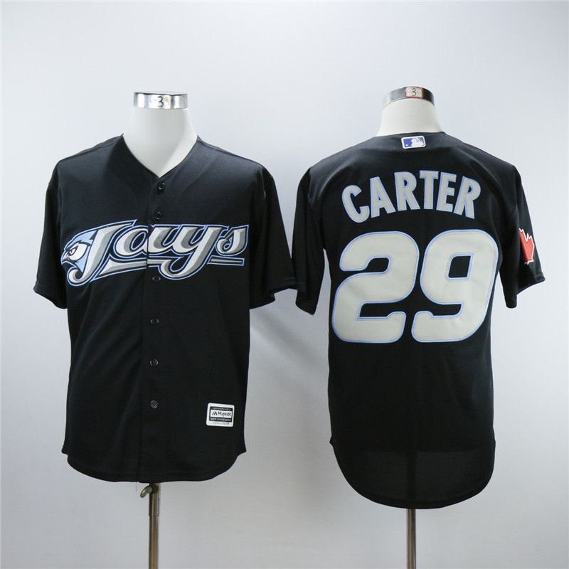 Men Toronto Blue Jays #29 Carter Black Trowback MLB Jerseys